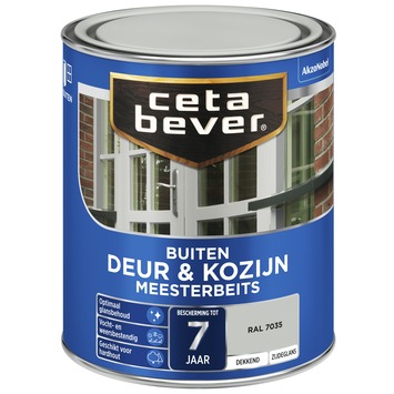 CetaBever Meesterbeits Deur & Kozijn zijdeglans dekkend RAL 7035 lichtgrijs 750 ml