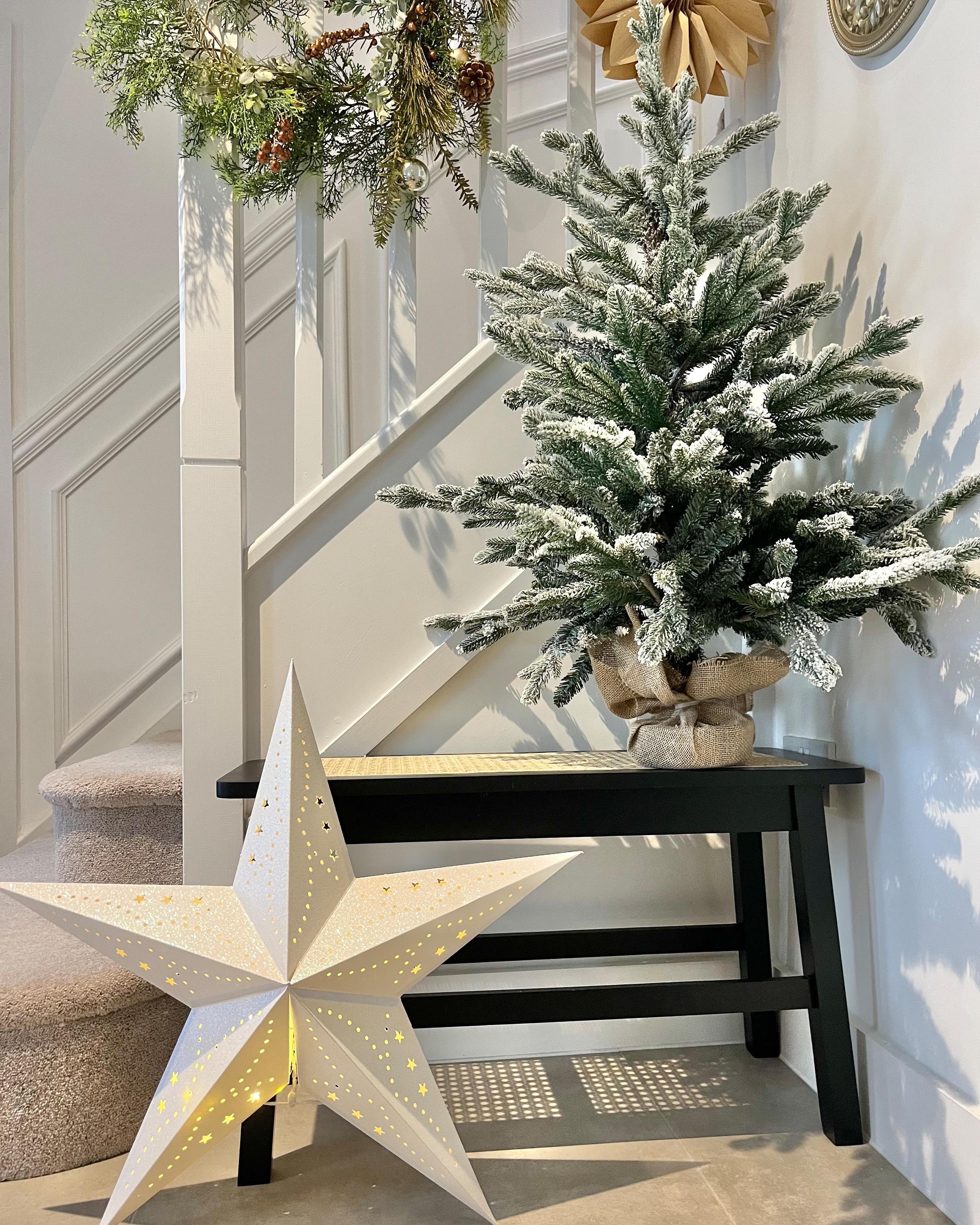 Set van 2 hangende decoraties LED MOTTI Ster 45 cm Wit