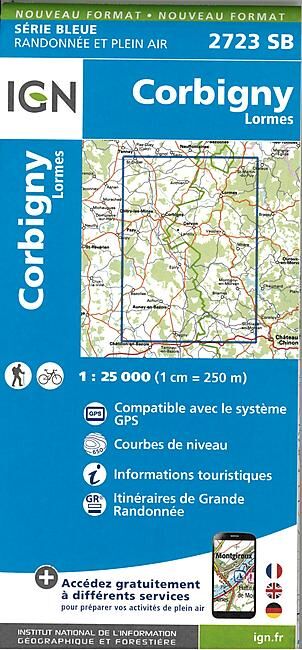 IGN - 2723 SB CORBIGNY LORMES 1 25 000