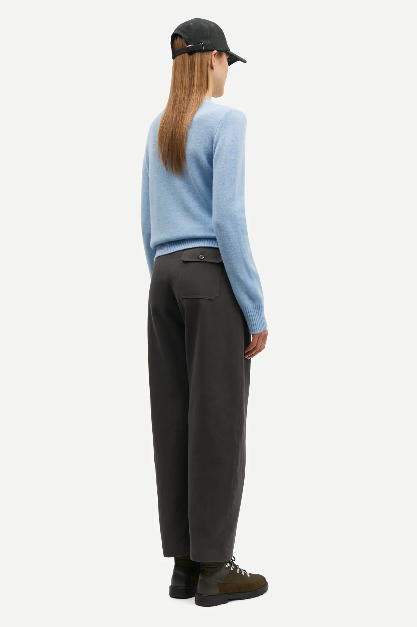 Samsøe Samsøe  Charlotte uldstriktrøje - Subdued Blue