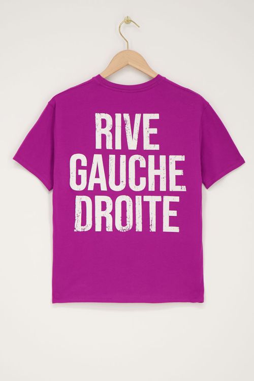 Paars T-shirt Rive Gauche Droite