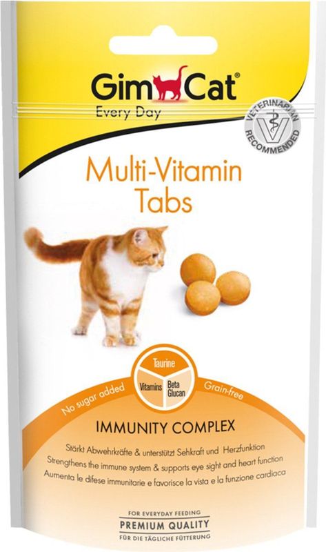 GimCat - Multi-Vitamine Tabs - Dierensupplement - Natuurlijk - Zonder Suikers