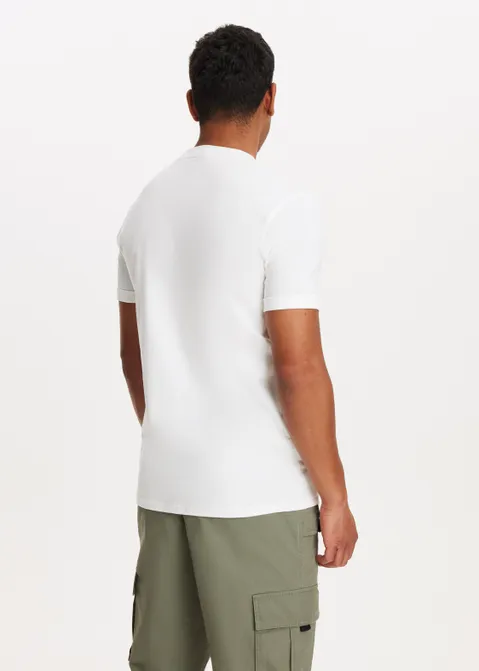 T-shirt met print wave logo wit (WIT)