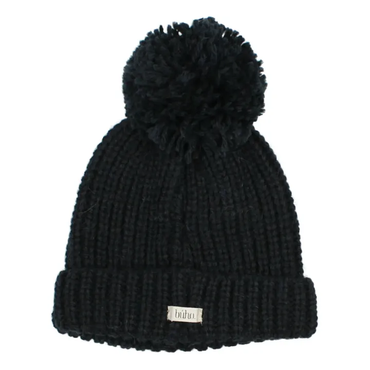 Búho Bonnet Pompon | Bleu nuit