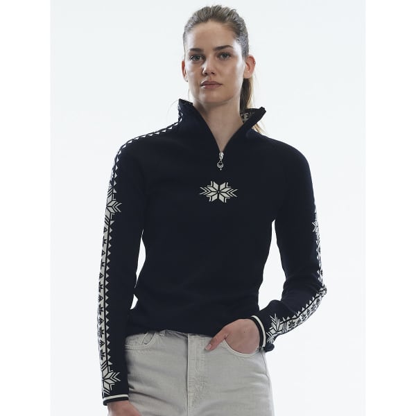 Pull DALE OF NORWAY GEILO F SWEATER BLACK OFFWHITE