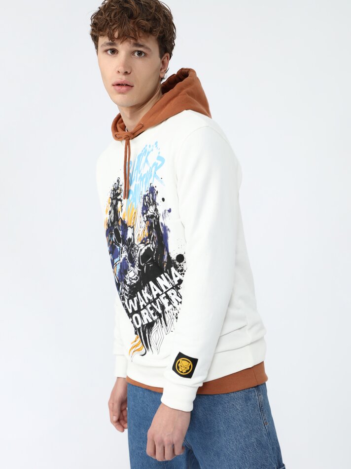 Moletom Pantera Negra Marvel - Off-White