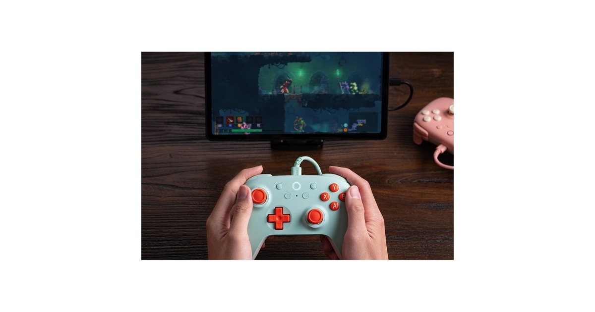 8BitDoUltimate 2C Wired gamepad  (Mint/oranje)