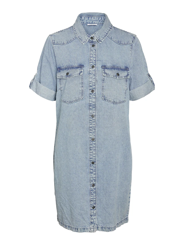 Noisy may Jeanskleid »NMNEW SIGNE S/S DENIM DRESS VI003LB NOOS« Brusttaschen