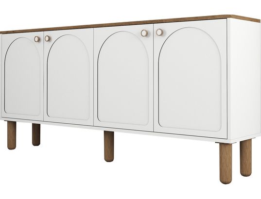 CONCEPT1 - Bahut Bohem blanc 180 x 35 x 84cm