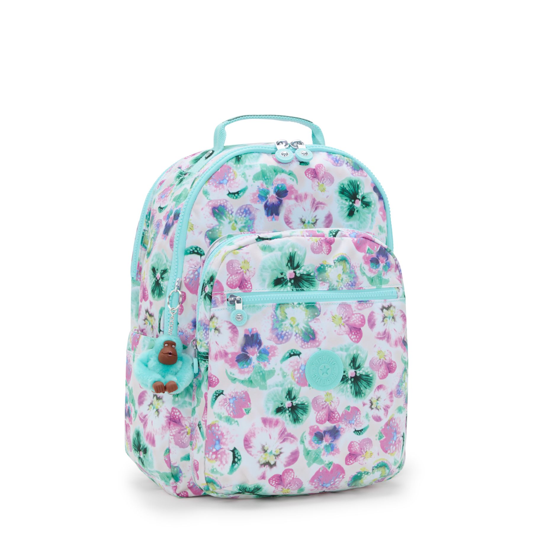 SEOUL COLLEGE Grand sac à dos avec compartiment séparé pour ordinateur portable - Aqua Blossom