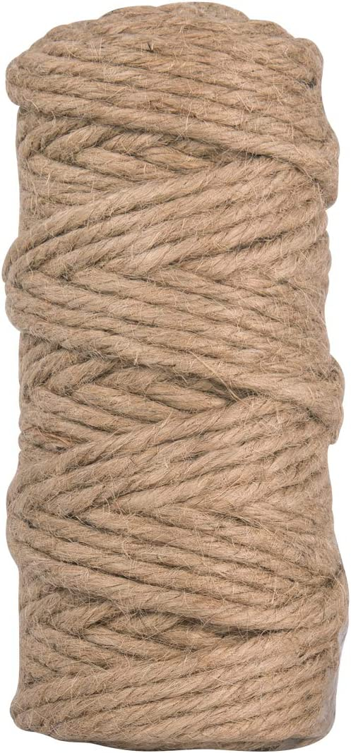 (6mmx30m) Geschenkband Nature Jute Deko Band Bastel Kordel Paketschnur - Braun