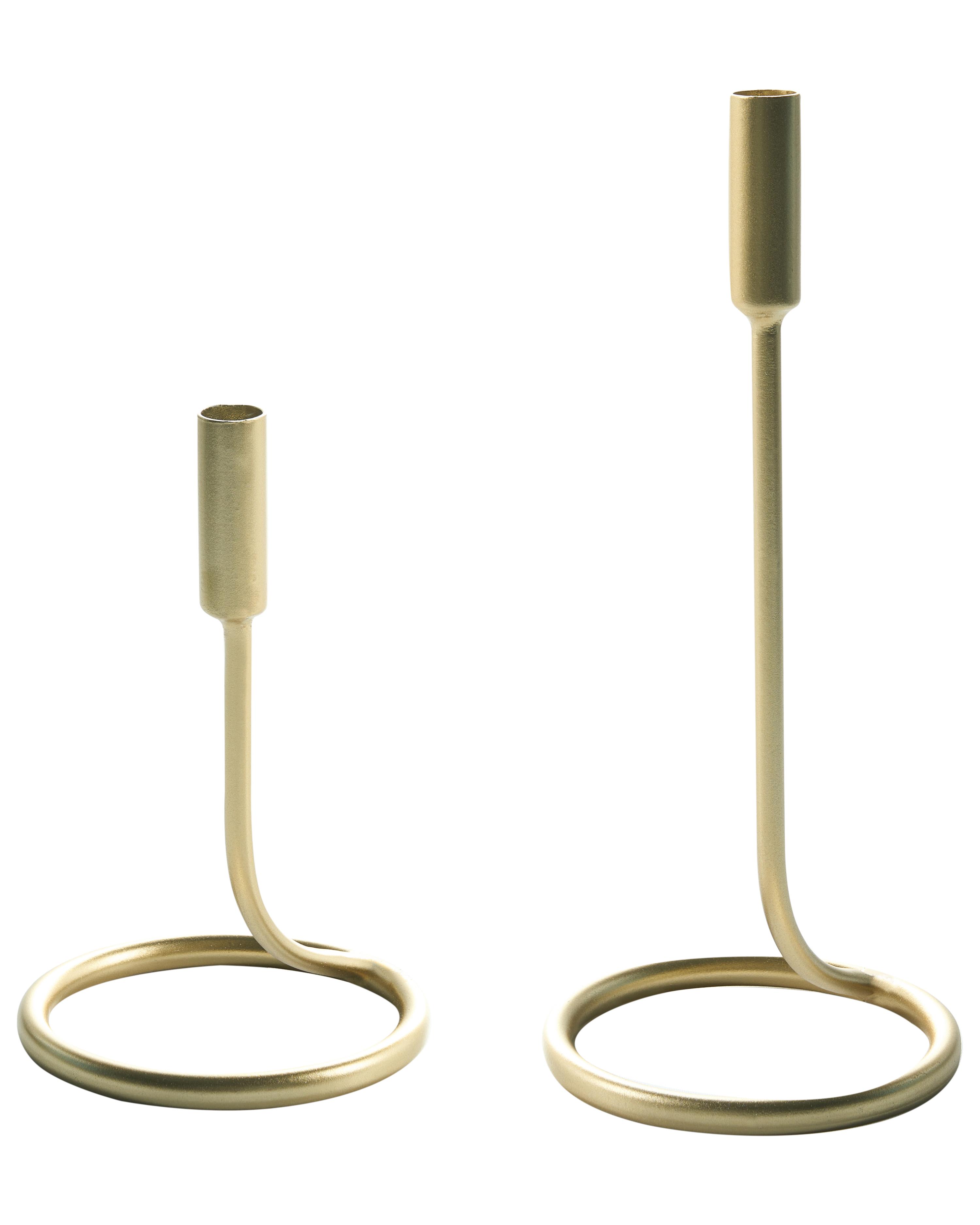 Set van 2 kaarshouders BUNYU Metaal 19/28 cm Goud