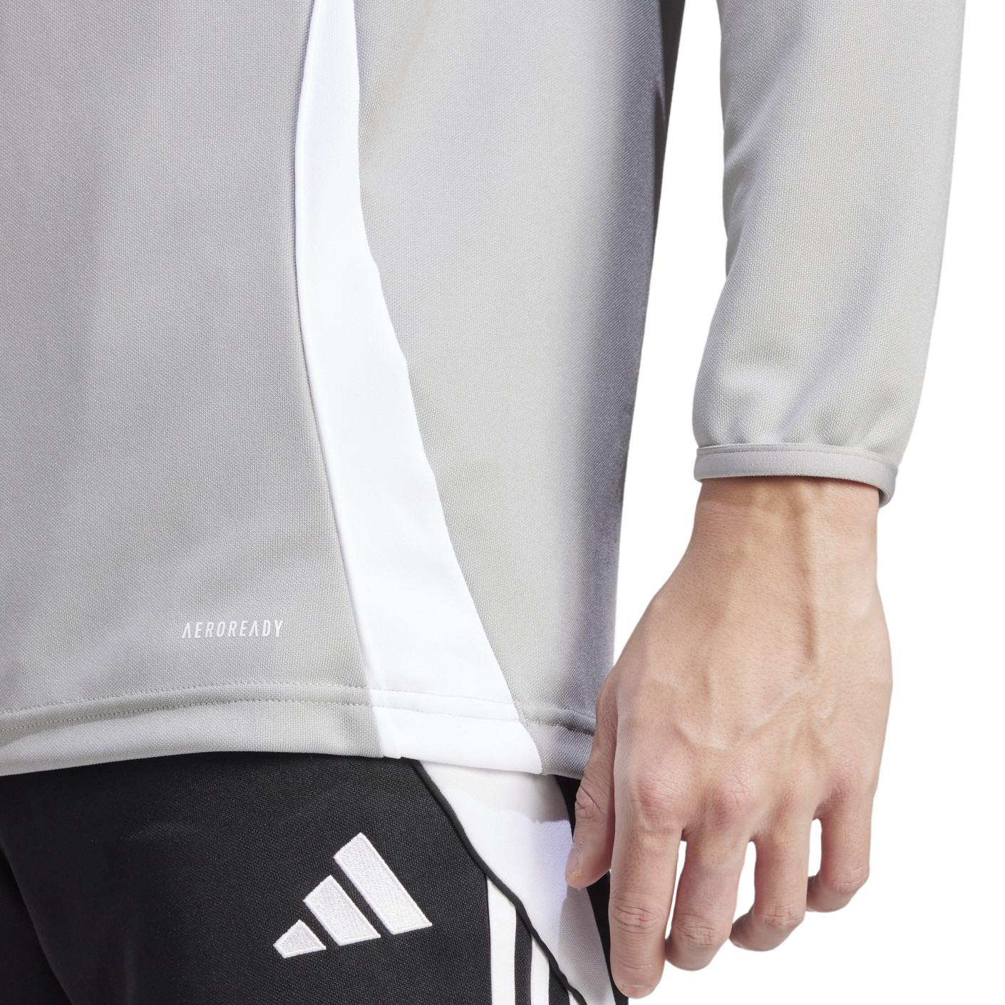 adidas Tiro 24 Trainingspak 1/4-Zip Lichtgrijs Zwart Wit