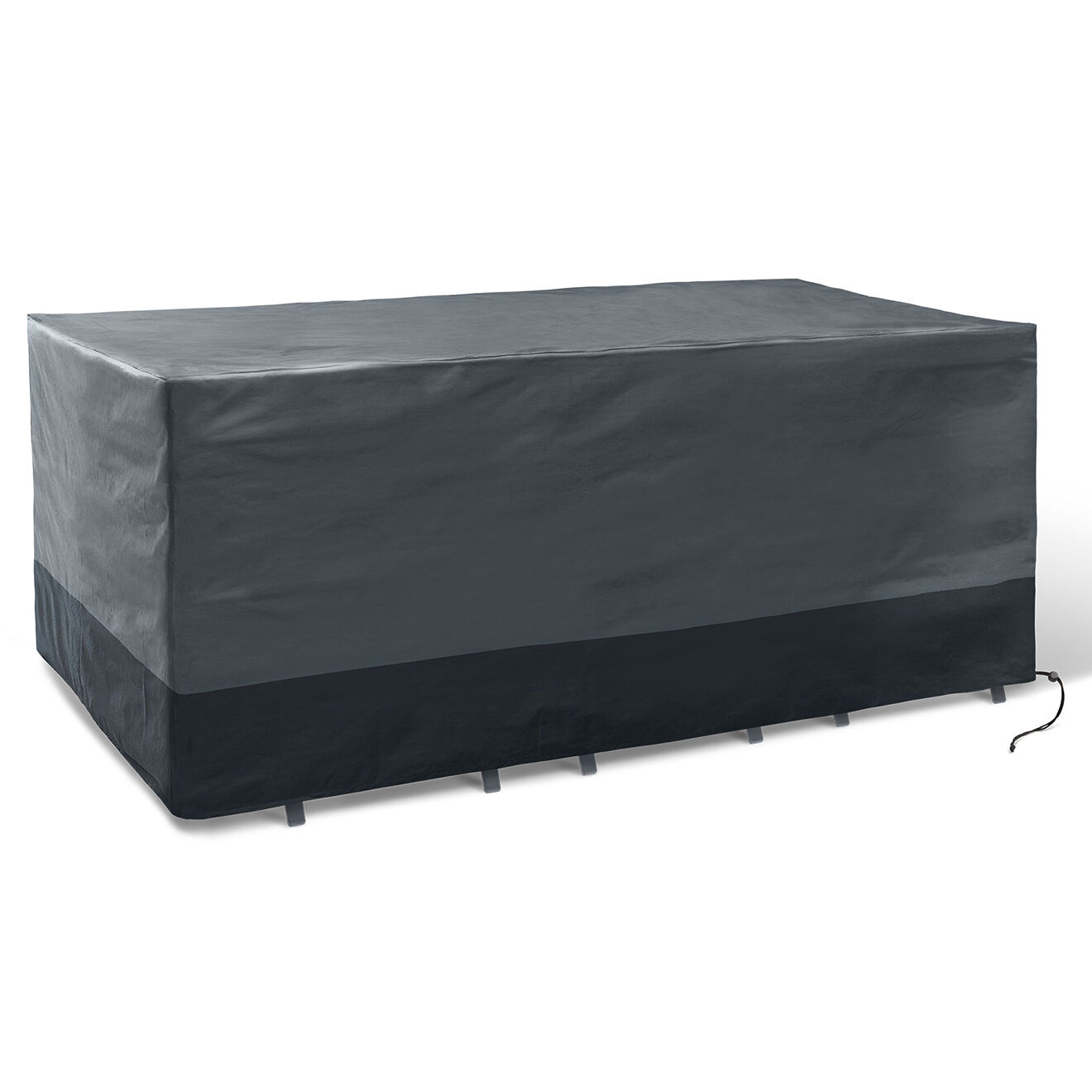 Pratik Garden Housse de protection pour table rectangulaire + chaises gris/noir - 250x200x74 cm