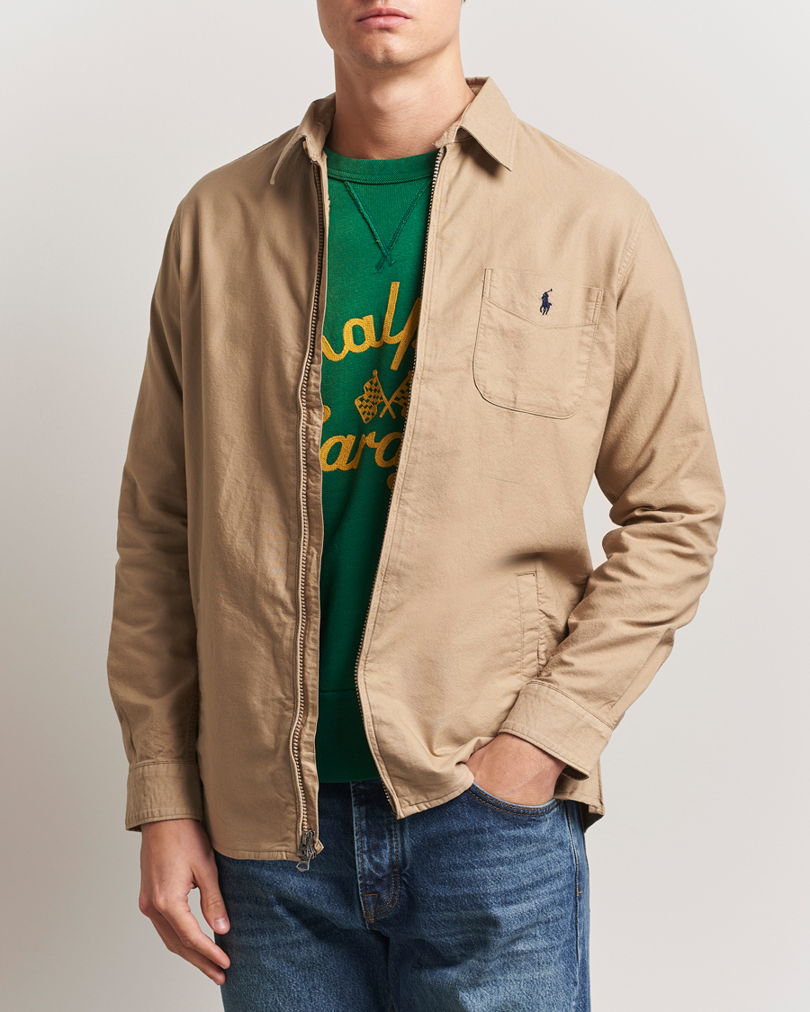 Polo Ralph Lauren Garment Dyed Oxford Overshirt Surrey Tan