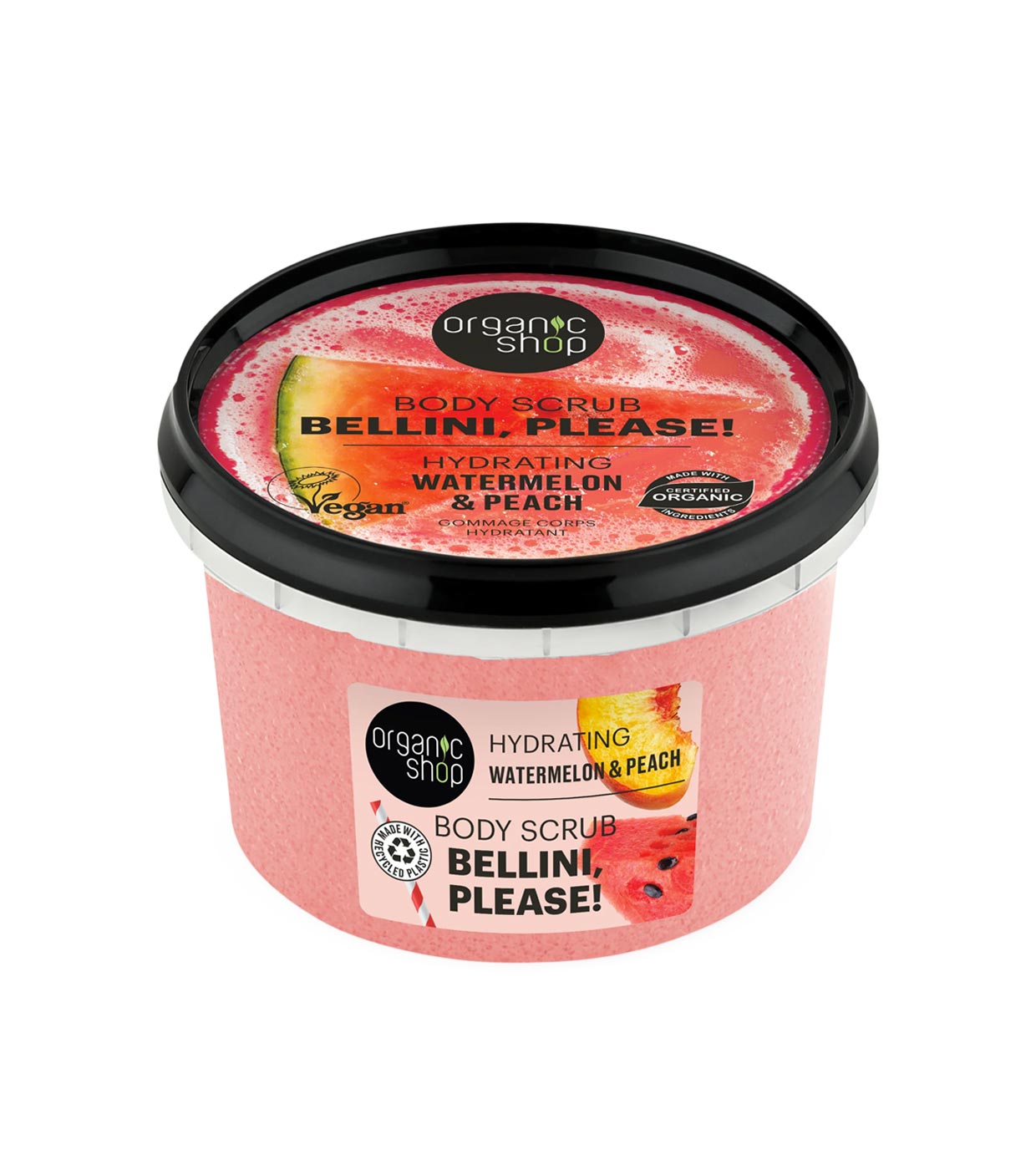 Organic Shop - Esfoliante Corporal Hidratante - Melancia e Pêssego
