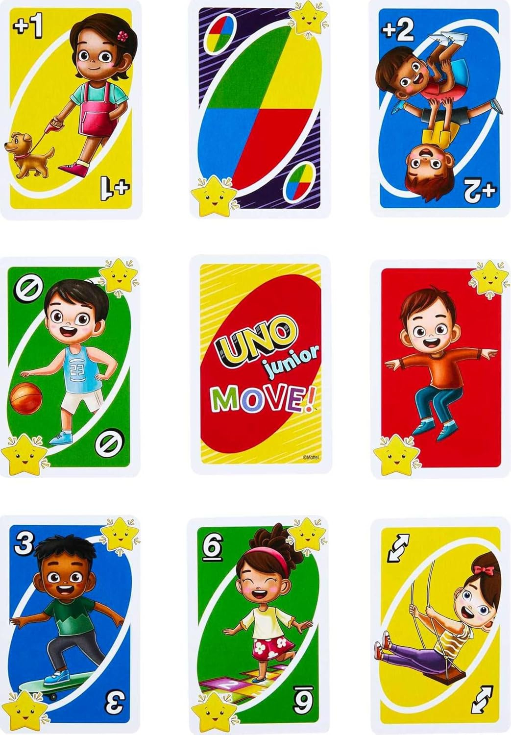 UNO Junior Move Kartenspiel Gesellschaftsspiel für Kinder (HNN03)