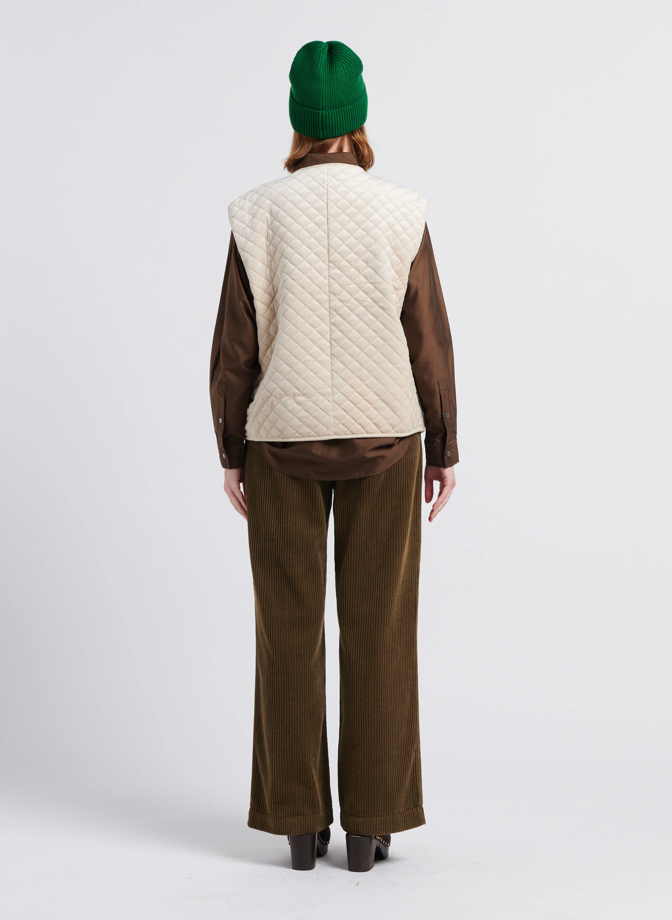 YORSI - Sabots mocassins en cuir velours| Marron