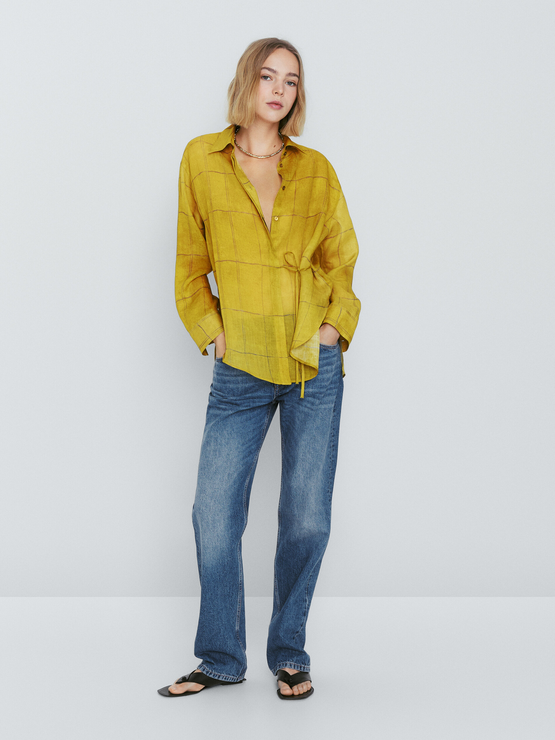 Camisa xadrez de rami - OLIVA