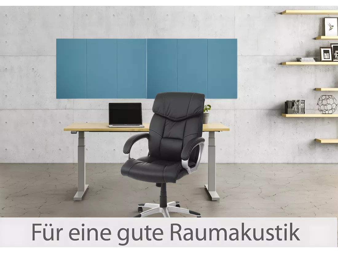 Panneau mural acoustique MCW-L52 (set de 6), bleu