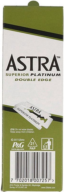 Astra Razor Blade Scheermesjes mannen - 100st - Double Edge scheermesjes - Shavette - Voor gezicht - safety razor blades
