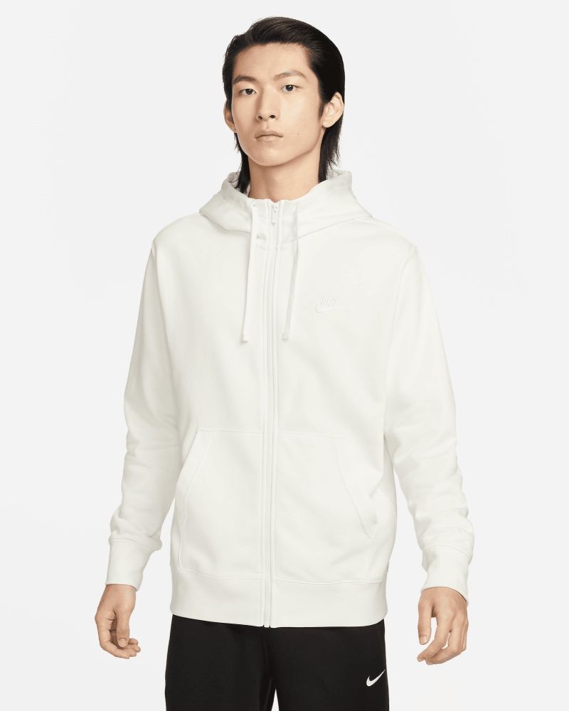 Sweat à capuche Nike Sportswear Club Fleece Blanc pour homme