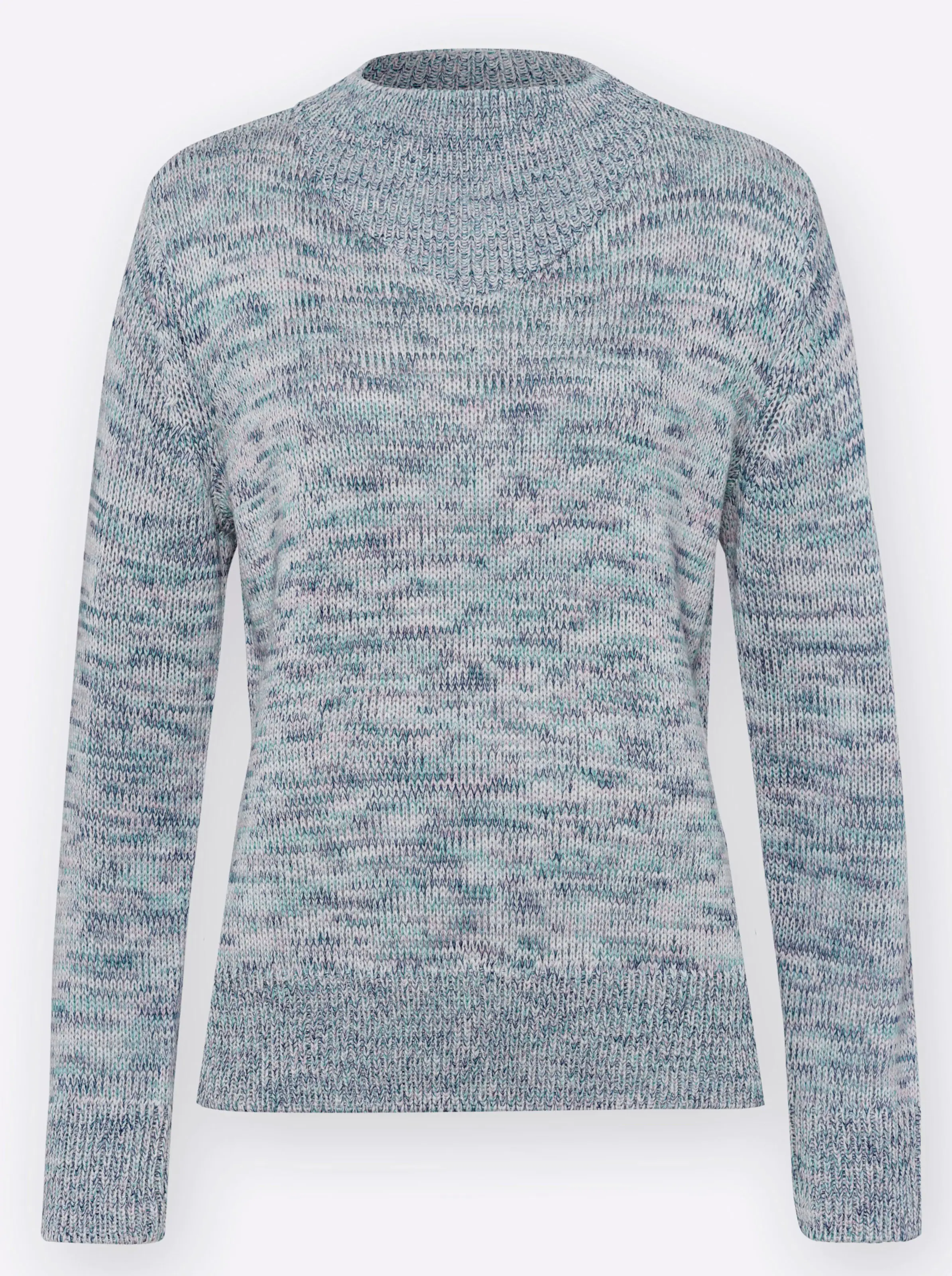 Strickpullover in mint-meliert