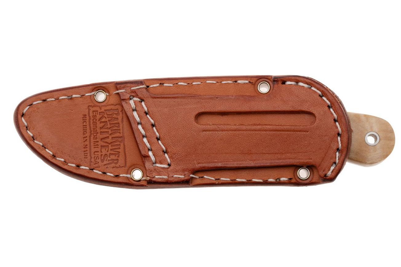 Bark River Essential CPM MagnaCut, Natural Curly Maple, vaststaand mes