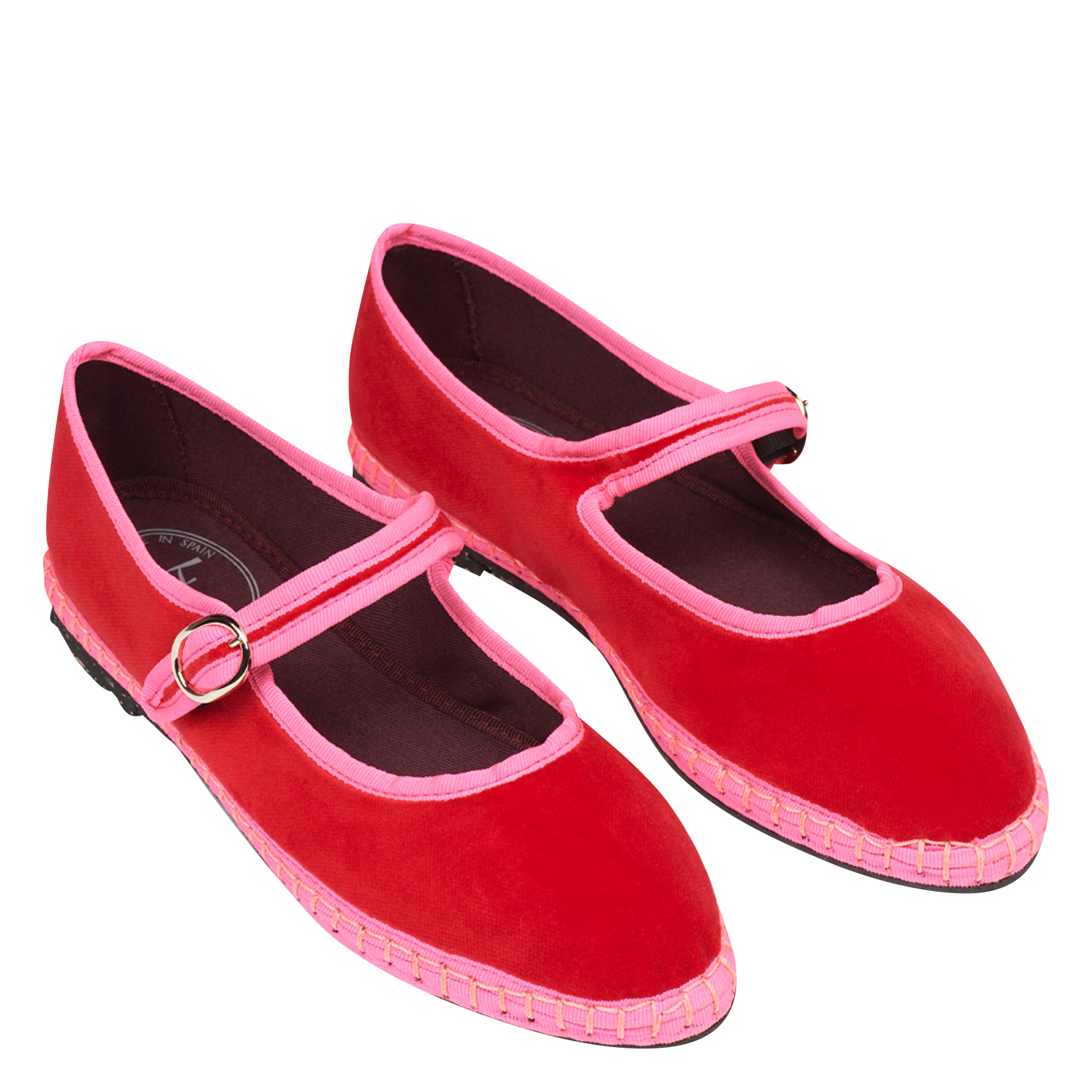 AURELIE - Espadrilles en velours | Rouge
