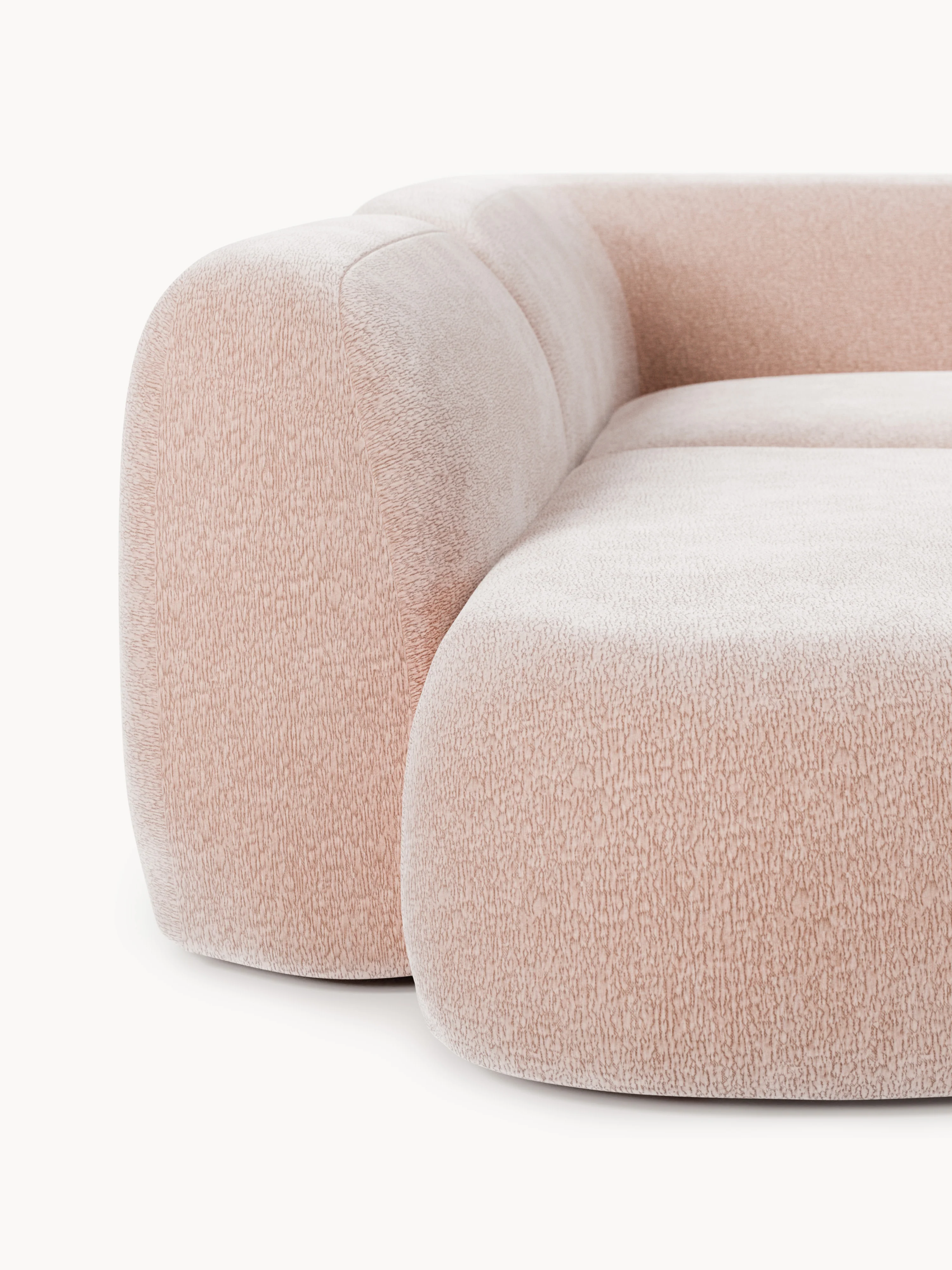 XL modulaire hoekbank Wolke met chaise longue