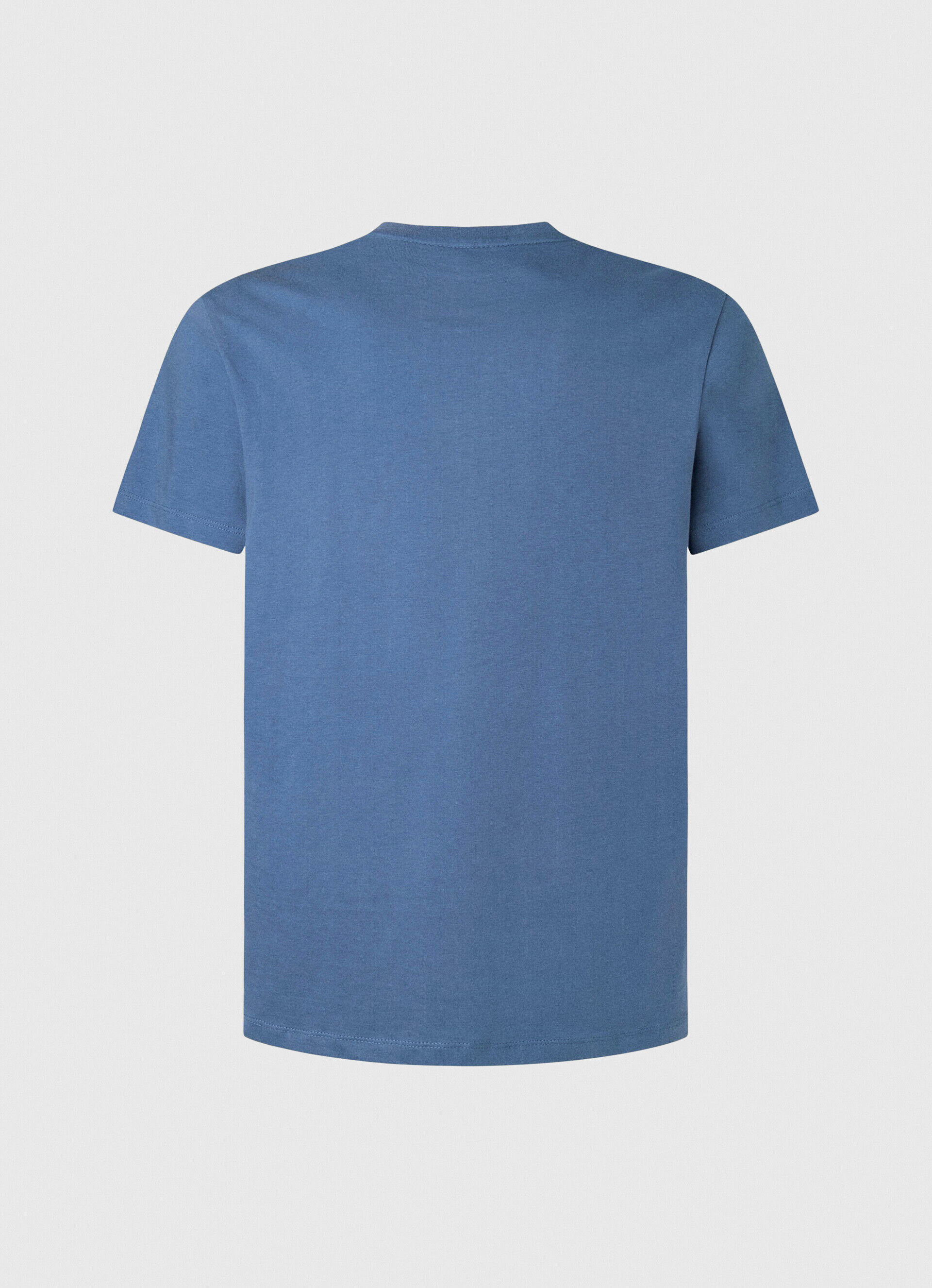 Camiseta de algodão com logo de pinceladas - azul ozzy