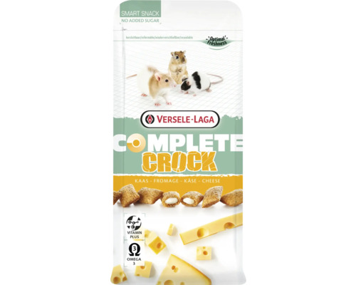 Knaagdierensnack VERSELE-LAGA Complete Crock Cheese 50g krokante omhulling met malse kaasvulling voor ratten, muizen, gerbils, omnivore knaagdieren (alleseters) in een vershoudzakje