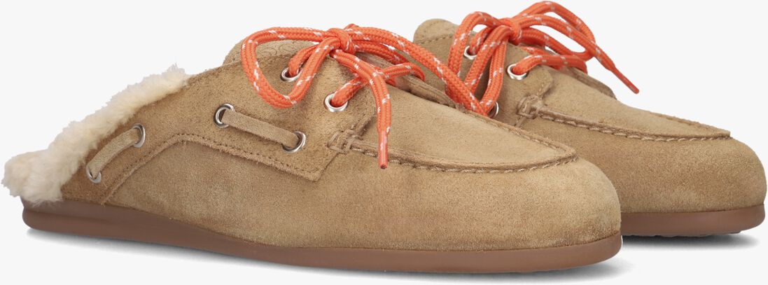 camel posa loafers boat loafer mule fur
