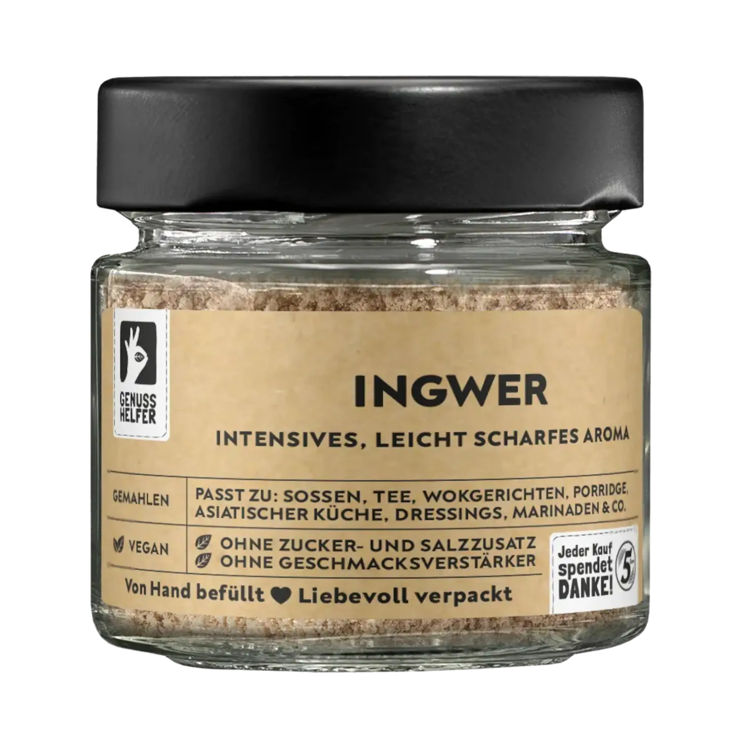 Ingwer, gemahlen, im Glas