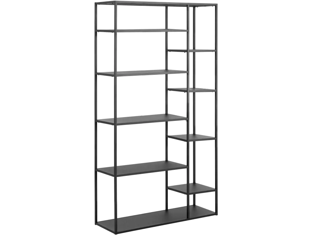Sisto Bibliothèque L 9 Etagères Noir