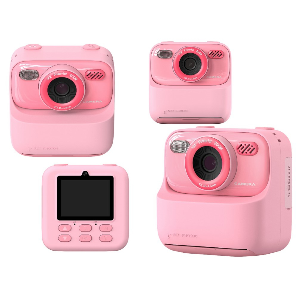 (48MP) Dual Kinder Sofortbild Kamera Fotoapparat mit 16-fach Digital Zoom LED Licht und 2.4