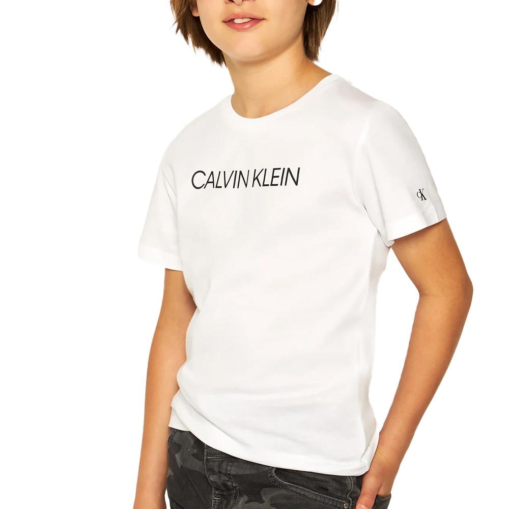 Calvin Klein Jeans T-shirt Blanc Garçon Calvin Klein Jeans Institutional