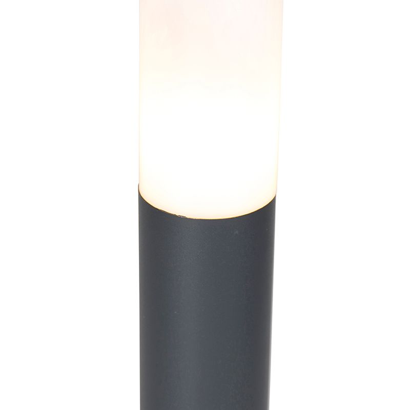 Buitenlamp paal antraciet met opaal 80 cm IP44 - Rox