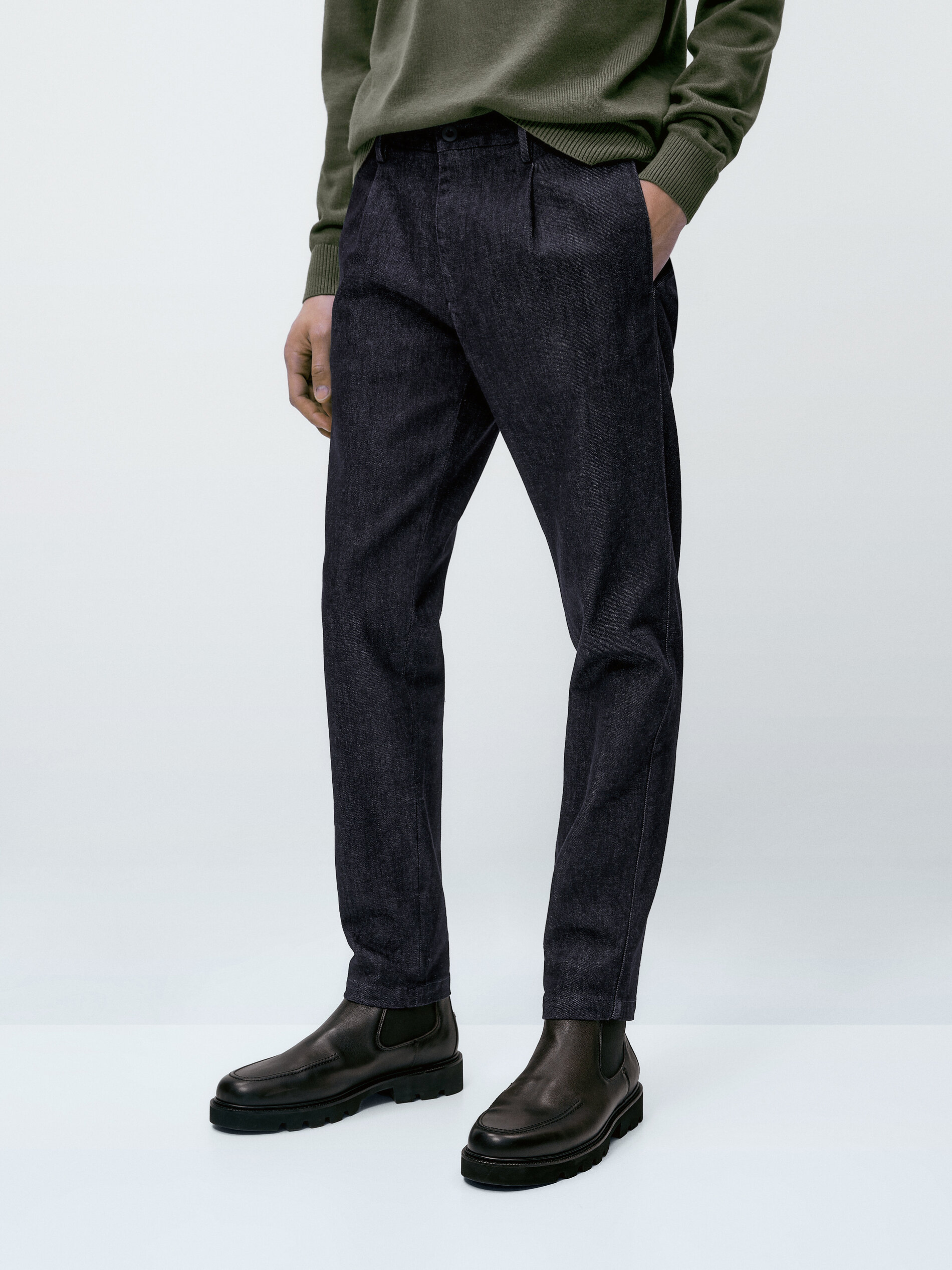 Calça caliper vaquero com corte relaxado - INDIGO