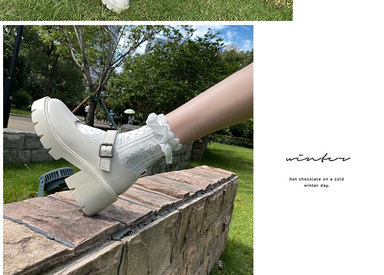 Silverslyre - Mary Jane pumps met blokhak en plateauzool