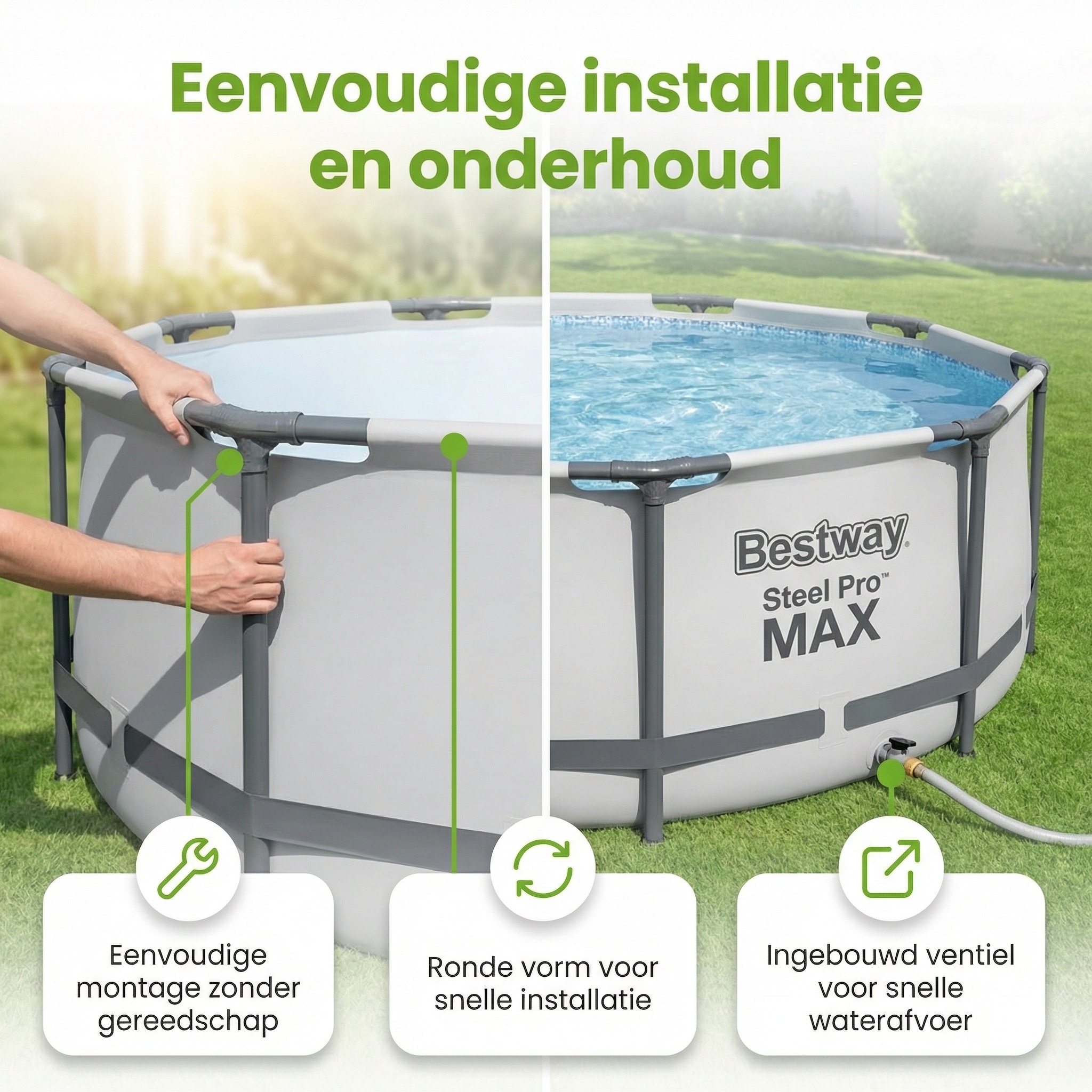 Bestway steel pro max 549x122cm zwembad – 5-delig