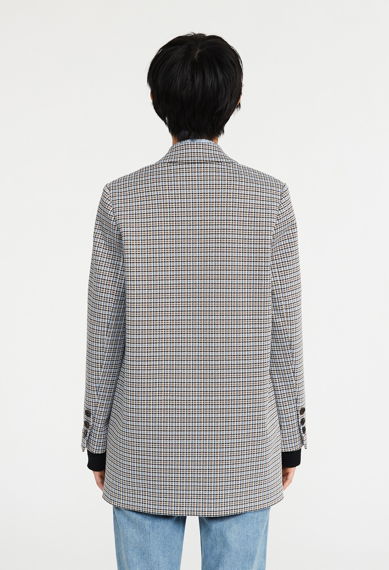 Veste &agrave; carreaux tailleur
