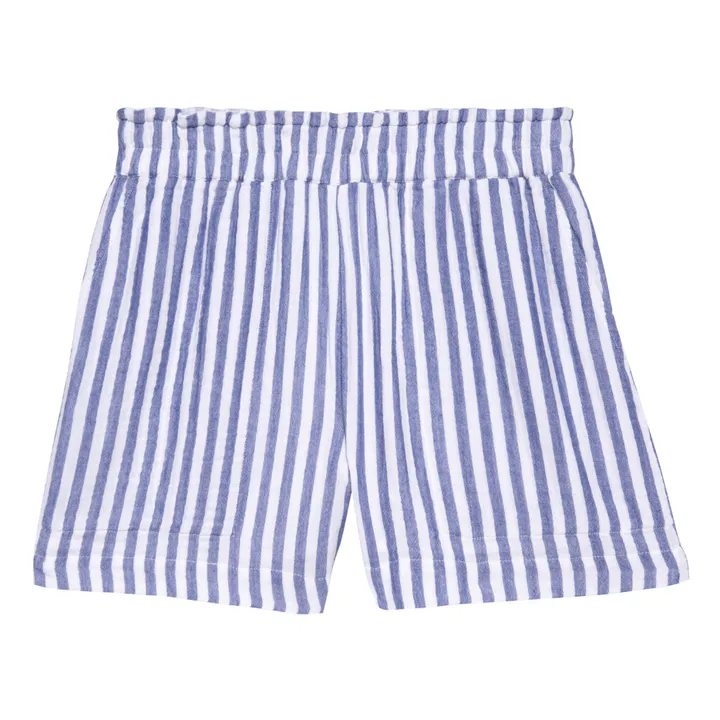 Rails Short Leighton Rayures Coton Bio | Bleu