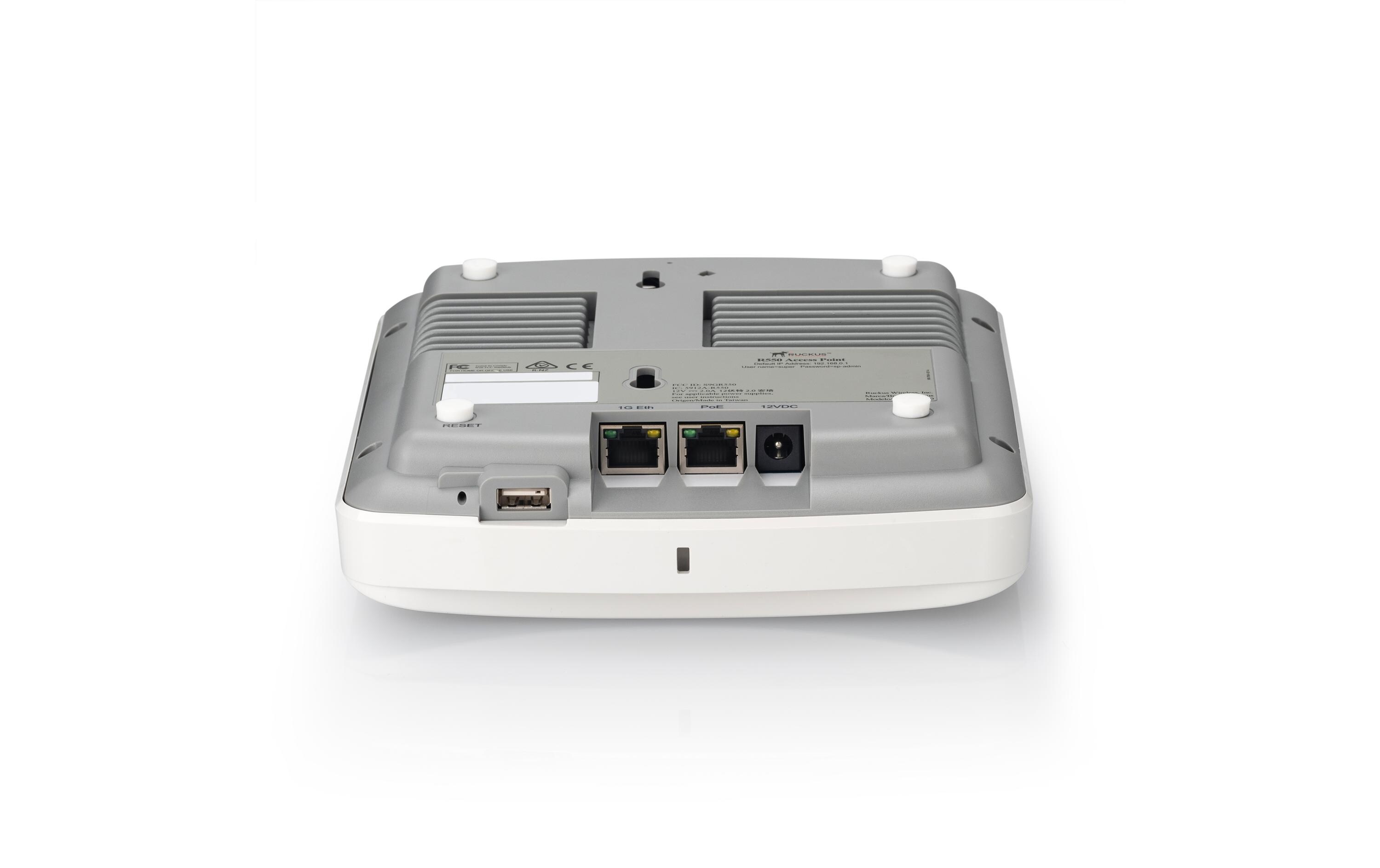 Mesh Access Point R550 unleashed<br>Ruckus Hochleistungs-Wi-Fi 6 2x2:2 Indoor Access Point mit 1.8 Gbps HE80/40-Geschwindigkeit und Embedded IoT