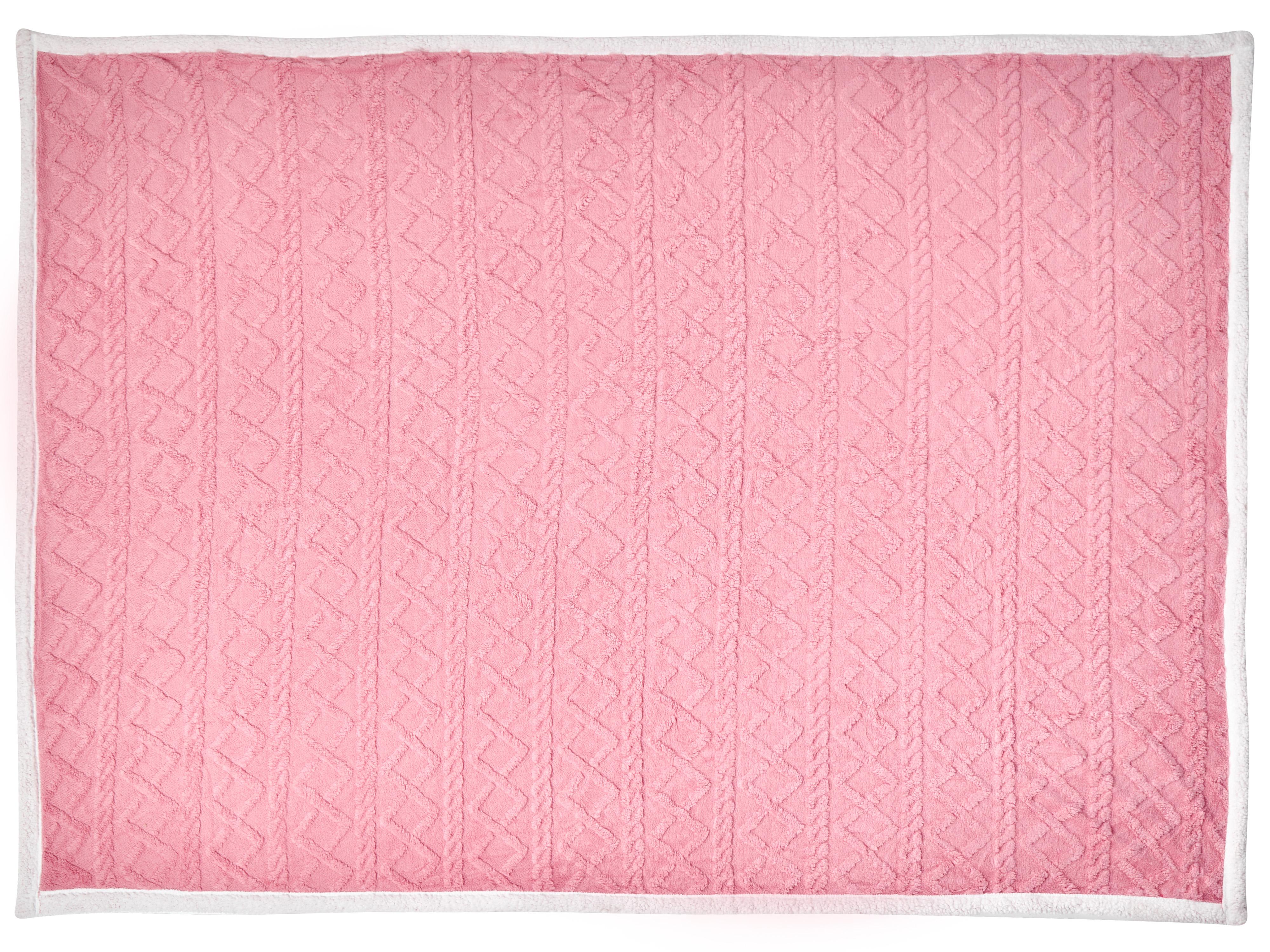 Plaid HONEYCOMB 150 x 200 cm Roze