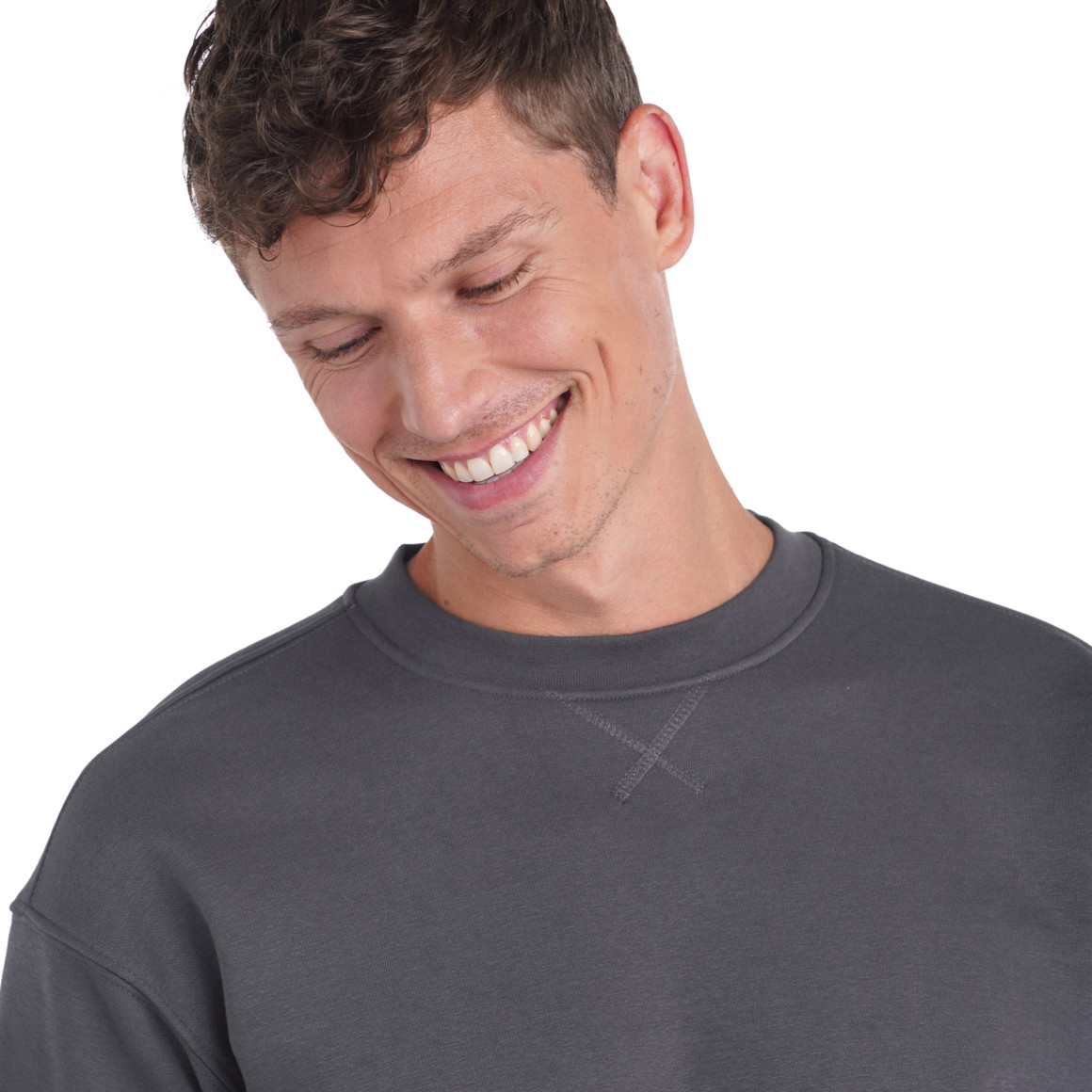 Jonas Nielsen Herren Sweatshirt mit Rundhalsausschnitt dunkelgrau