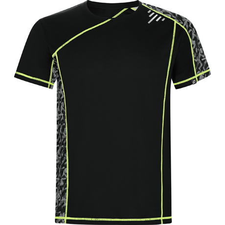 Roly CA0426 - SOCHI T-shirt technique à manches raglan avec empiècements imprimés