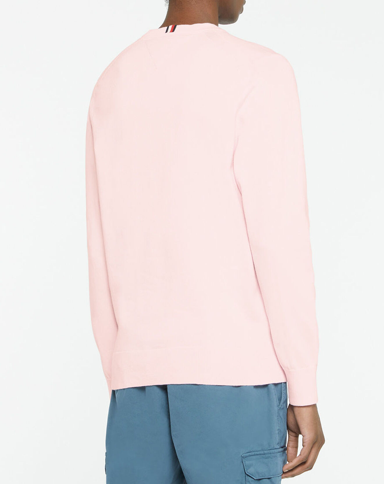 Tommy Hilfiger Pull 1985 col rond rose clair