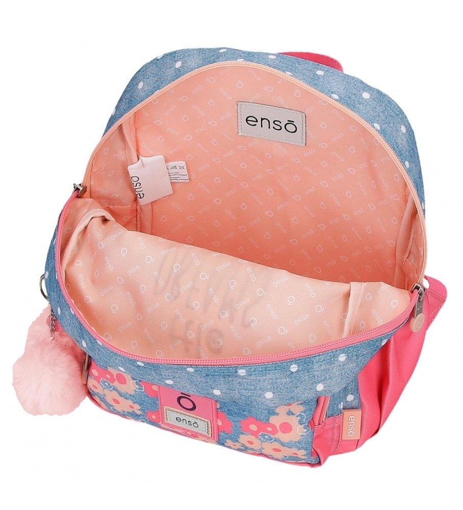 Mochila Enso Little Dreams 28 cm adaptável rosa