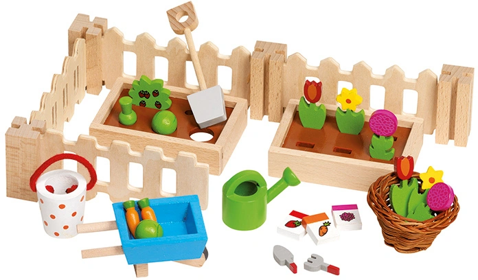 Puppenhauszubehör MEIN KLEINER GARTEN 32-teilig in bunt